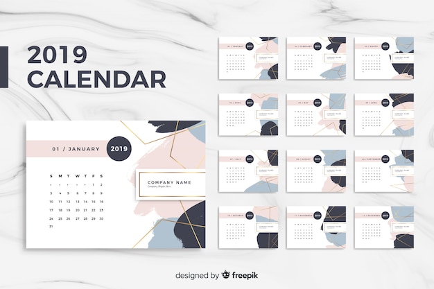 Vector gratuito calendario 2019