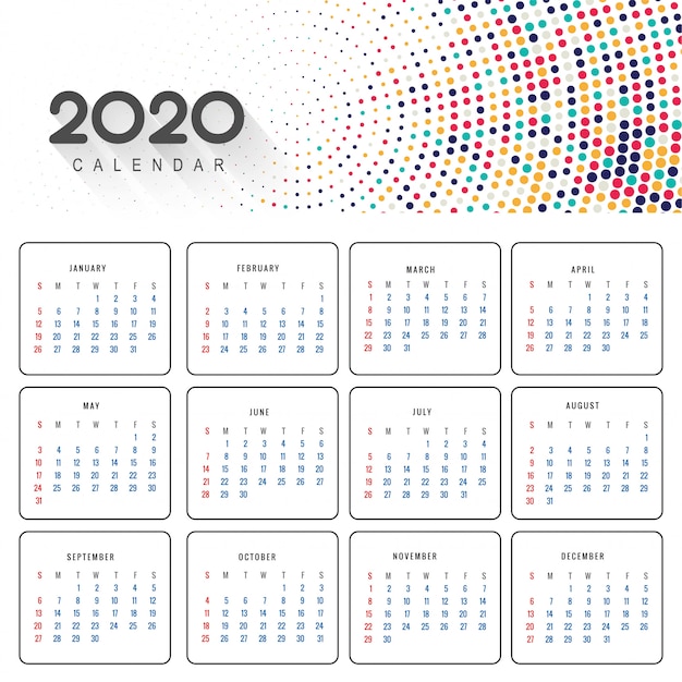 Calendario 2020