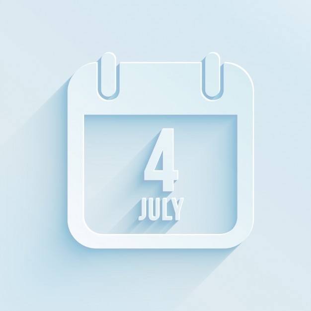 Vector gratuito calendario del 4 de julio