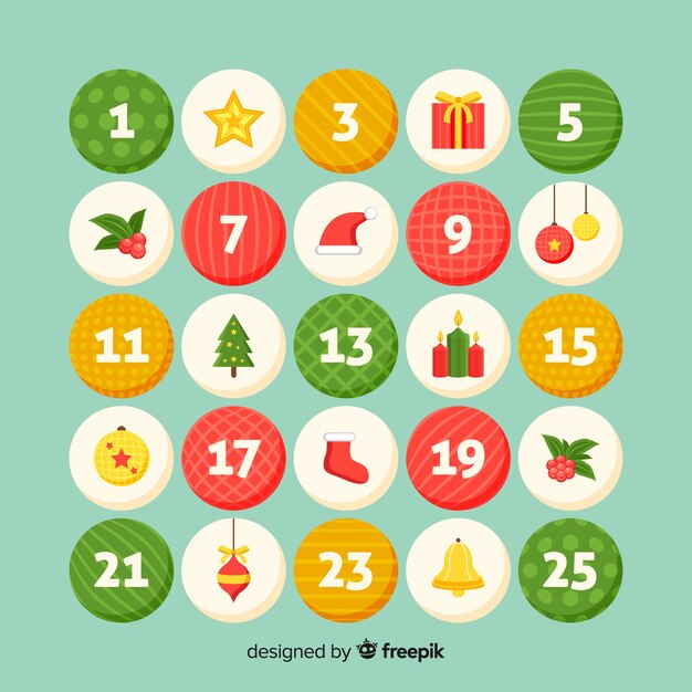 Calendario adviento círculos