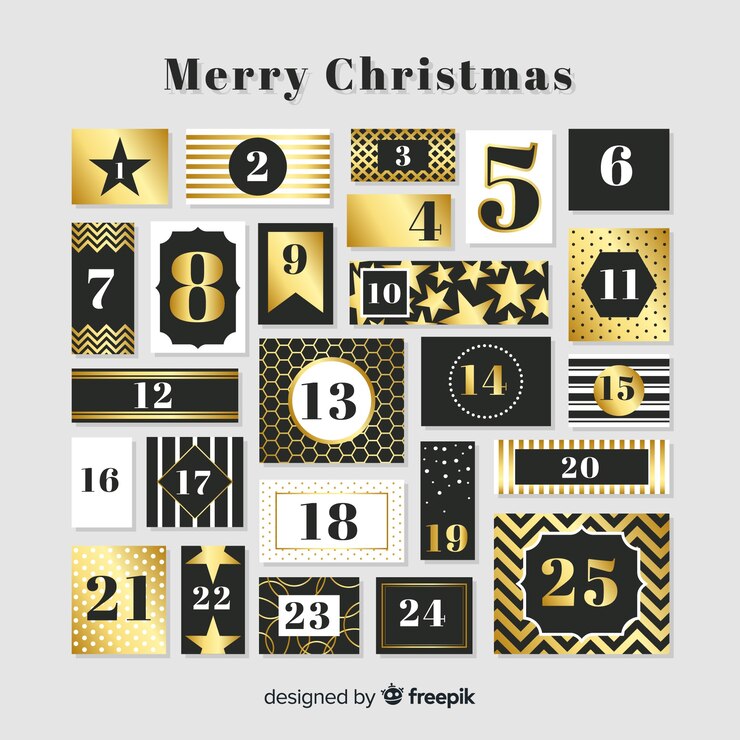 Vector gratuito calendario de adviento