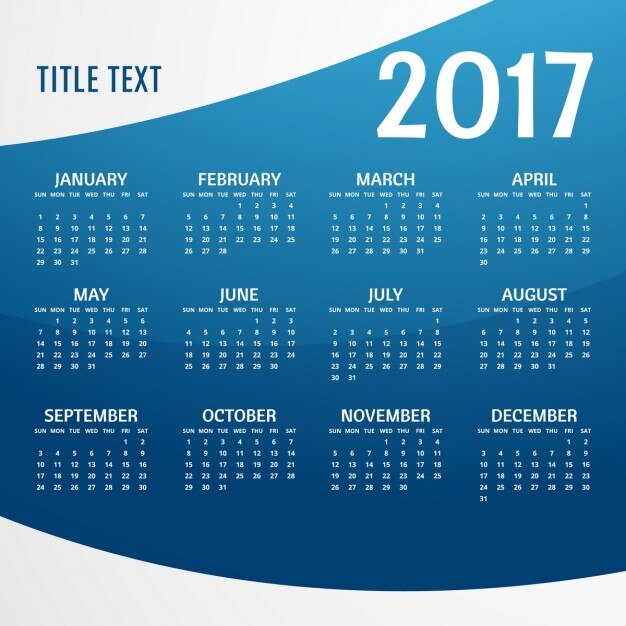 Calendario azul