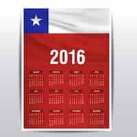 Vector gratuito calendario de chile de 2016