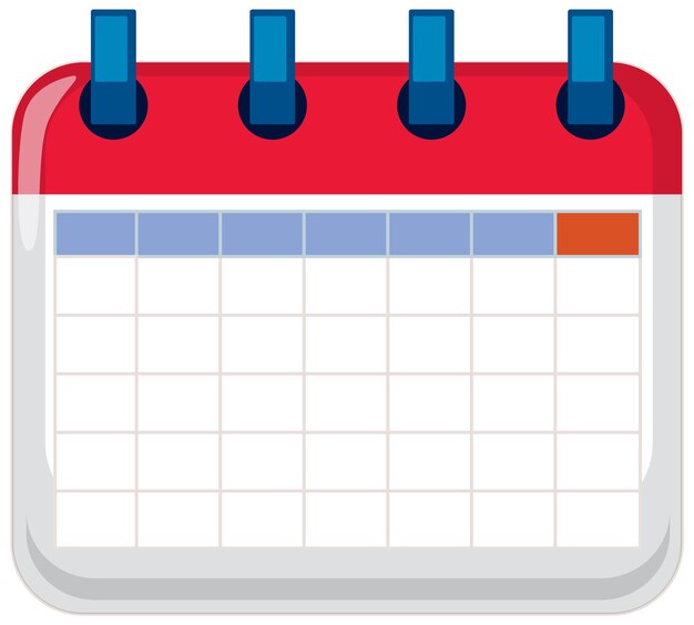 Calendario de colores con encuadernación en espiral