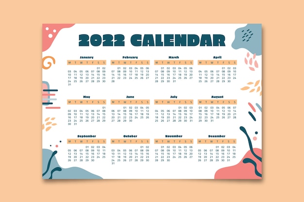 Calendario creativo anual 2022