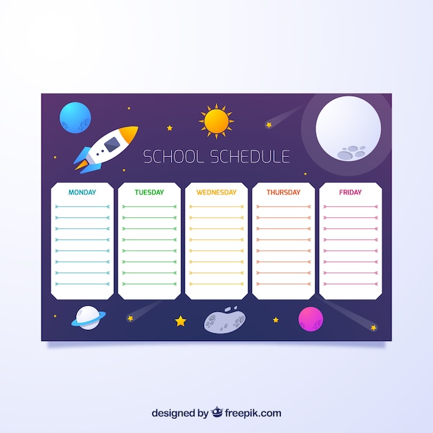 Calendario escolar para organizar actividades