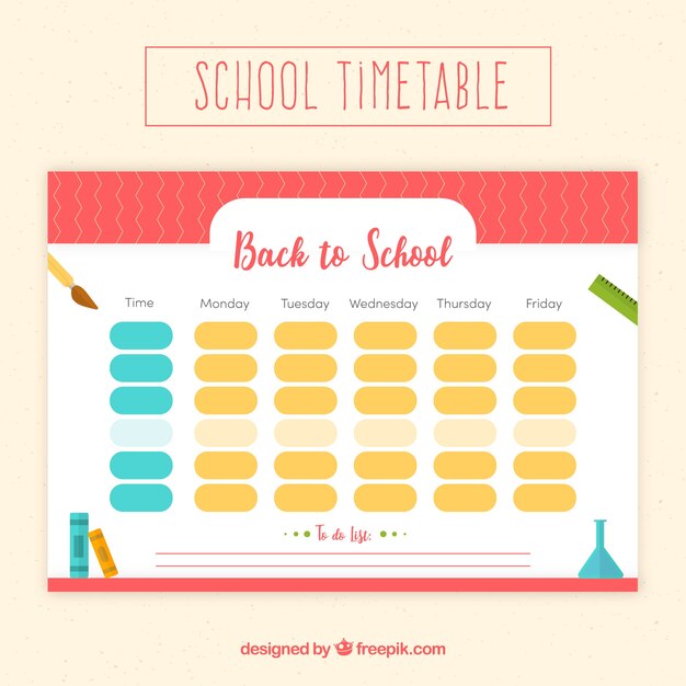 Calendario escolar para organizar actividades