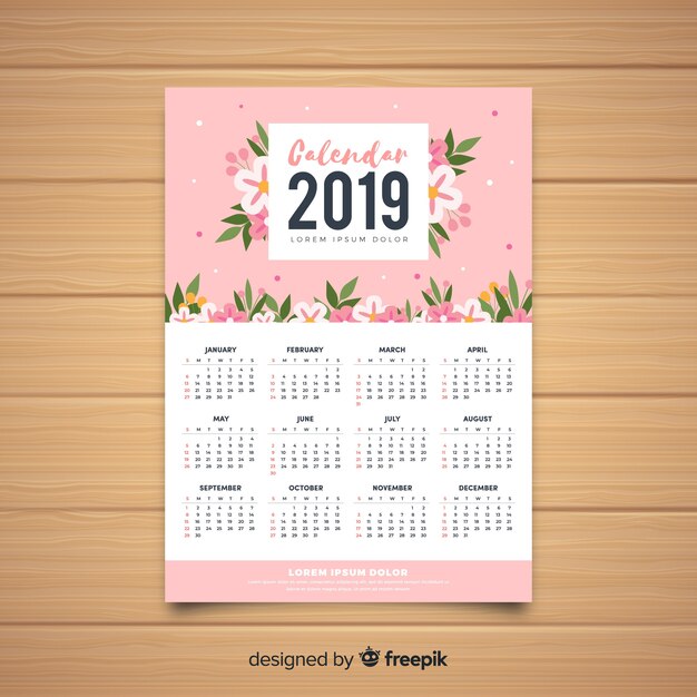 Calendario floral 2019