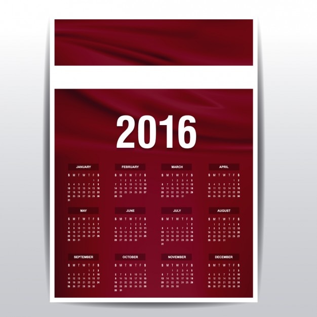 Vector gratuito calendario de letonia de 2016