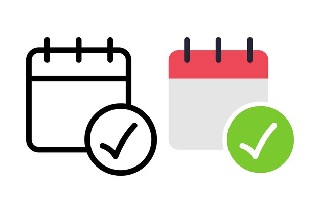 Calendario de marca de verificación