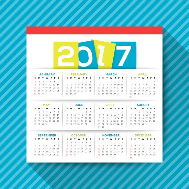 Calendario mensual 2017