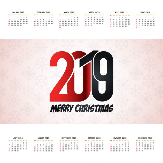Calendario de navidad 2019