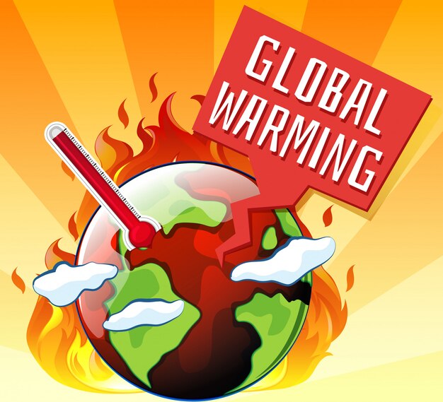 El calentamiento global con la tierra en llamas