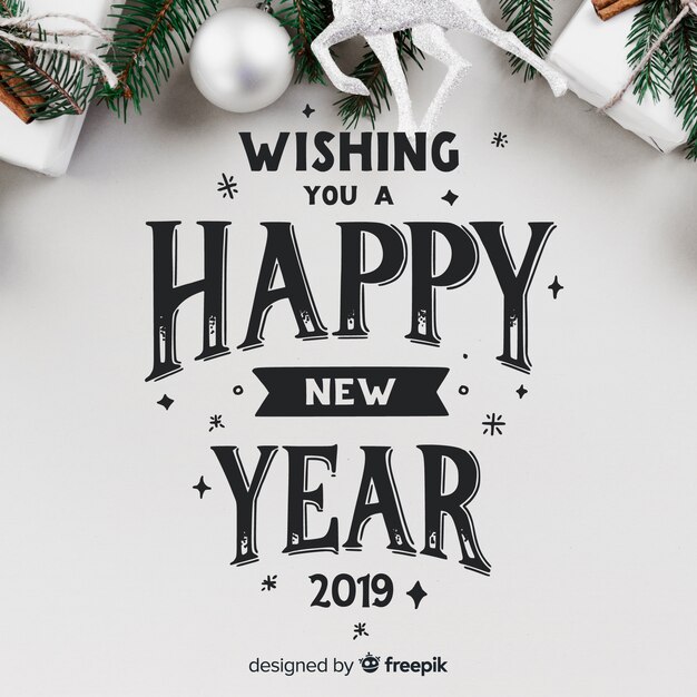 Caligrafía de año nuevo 2019