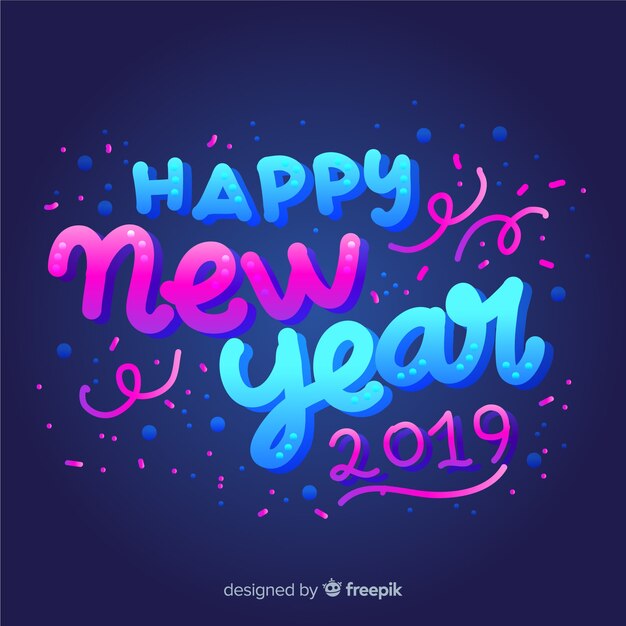Caligrafía de año nuevo 2019