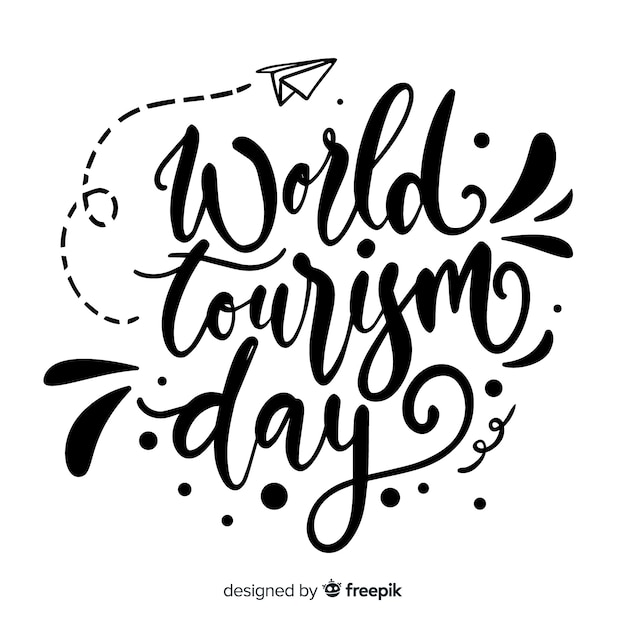 Caligrafía del día mundial del turismo