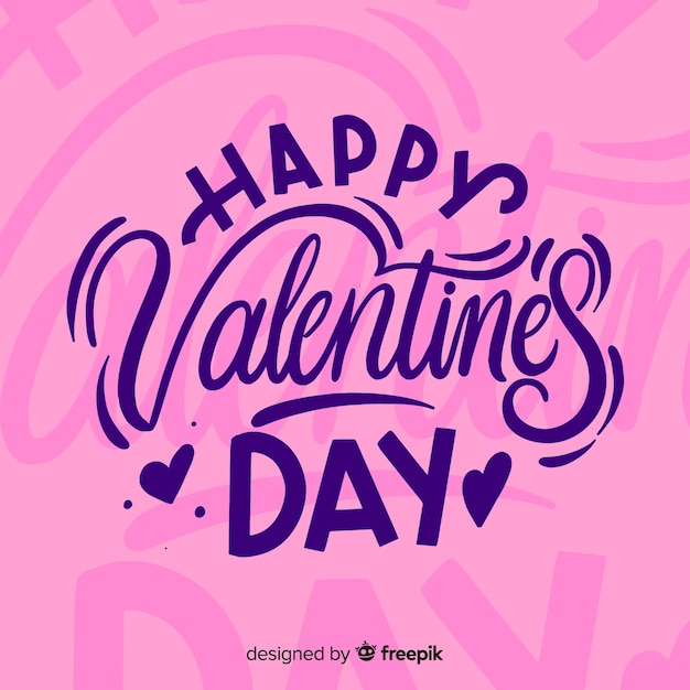 Vector gratuito caligrafía del día de san valentín