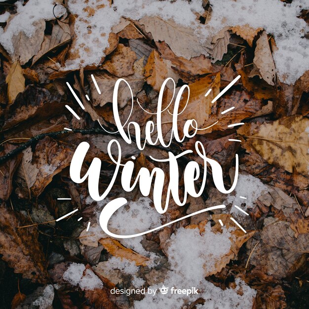 Caligrafía hello winter