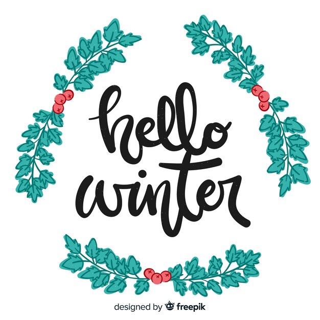 Caligrafía de hello winter
