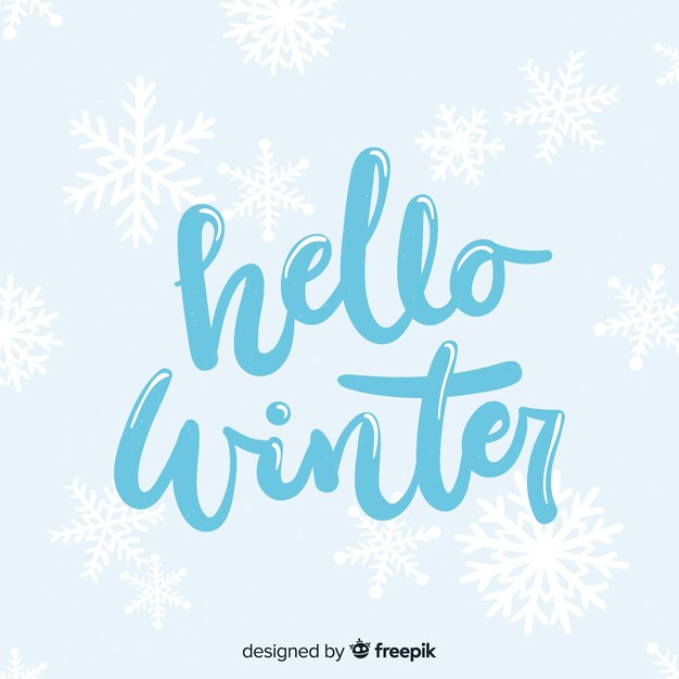 Caligrafía hello winter