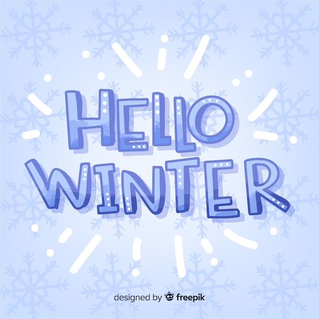 Caligrafía hello winter