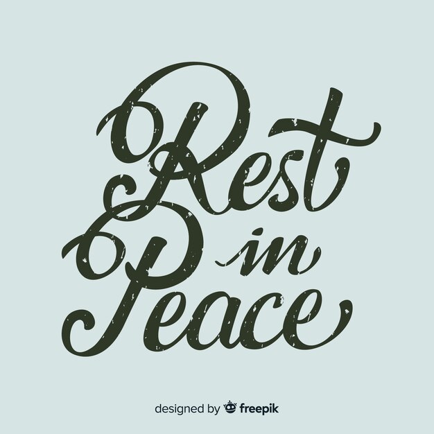 Caligrafía de rest in peace