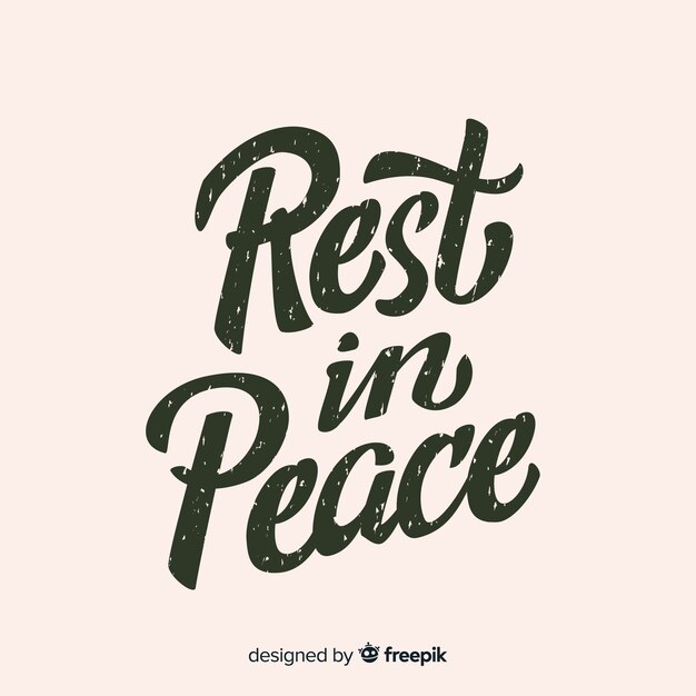 Caligrafía de rest in peace