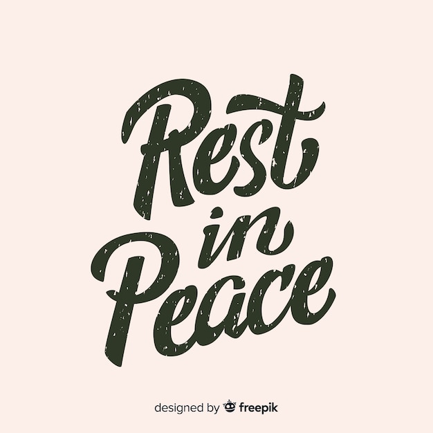 Caligrafía de rest in peace