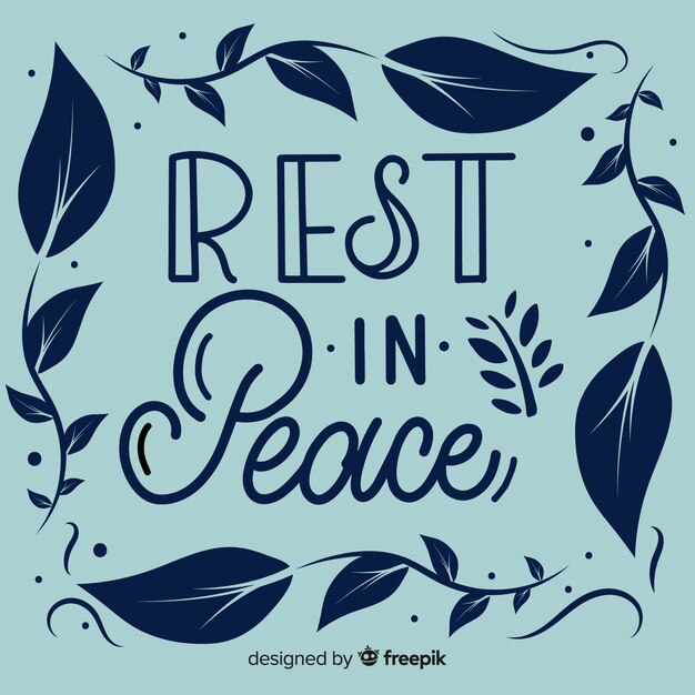 Caligrafía de rest in peace