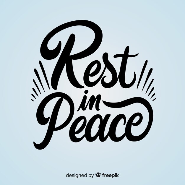 Caligrafía de rest in peace