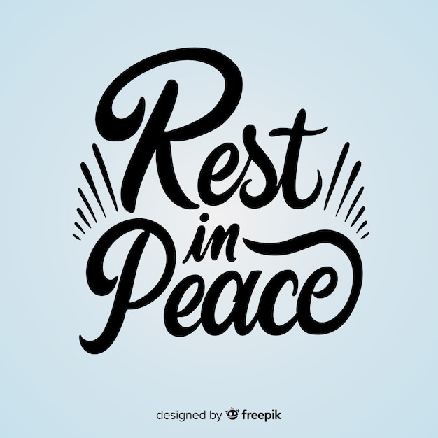 Caligrafía de rest in peace