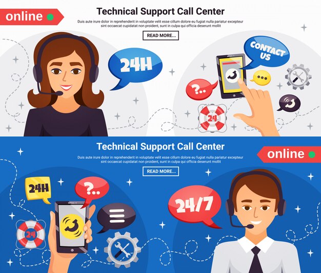 Call Center 2 Banners horizontales