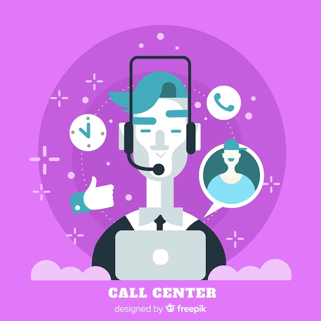 Vector gratuito call center