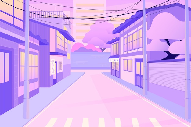 Calles japonesas con casas modernas