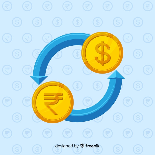 Vector gratuito cambio de moneda rupia india