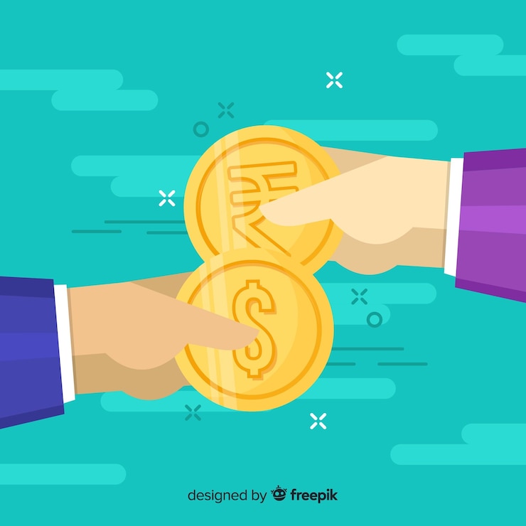 Vector gratuito cambio de moneda de rupias indias