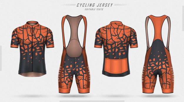 Camiseta de ciclismo delante y detrás