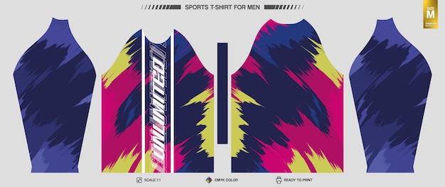 Vector gratuito camiseta deportiva lista para imprimir texturas de camiseta atlética de alta calidad