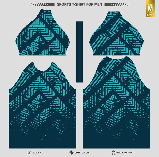 Camiseta deportiva lista para imprimir Vectores de ropa deportiva de alta calidad