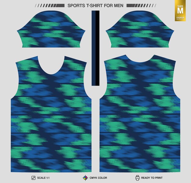 Camiseta deportiva lista para imprimir