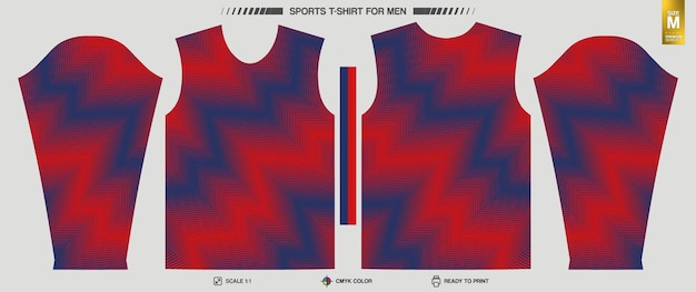 Camiseta deportiva lista para imprimir