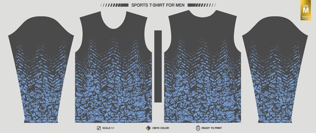 Camiseta deportiva lista para imprimir