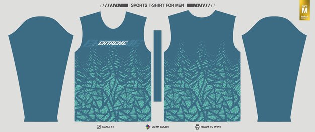 Camiseta deportiva lista para imprimir