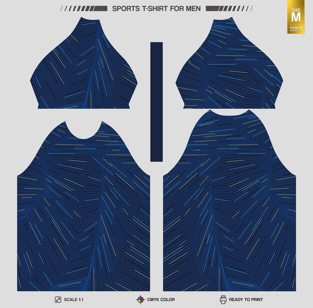Camiseta deportiva lista para imprimir