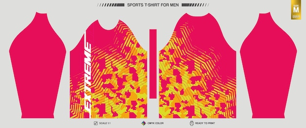 Camiseta deportiva lista para imprimir