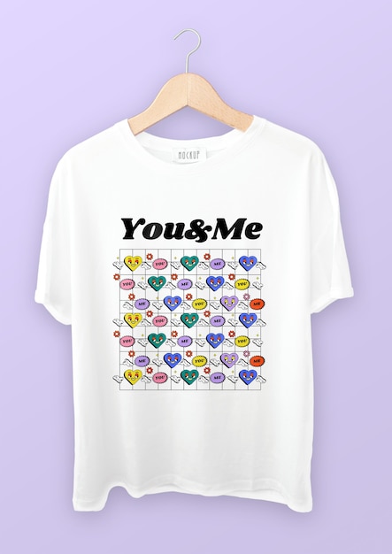 Camiseta con estampado de corazones del día de San Valentín.