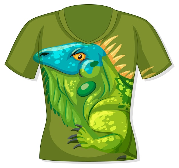 Vector gratuito camiseta con estampado de iguana