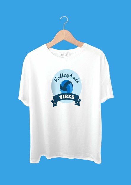 Camiseta plana monocolor voleibol vibes