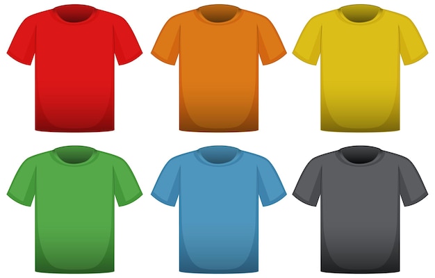 Camisetas en seis colores diferentes.