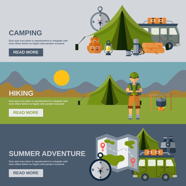 Camping Banner Set